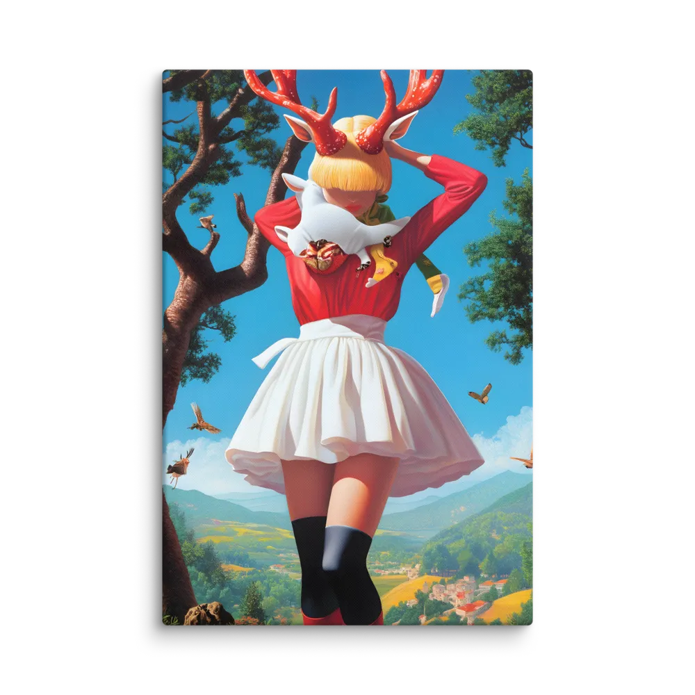 Whimsical Antlered Dreams | Canvas | 32″×48″