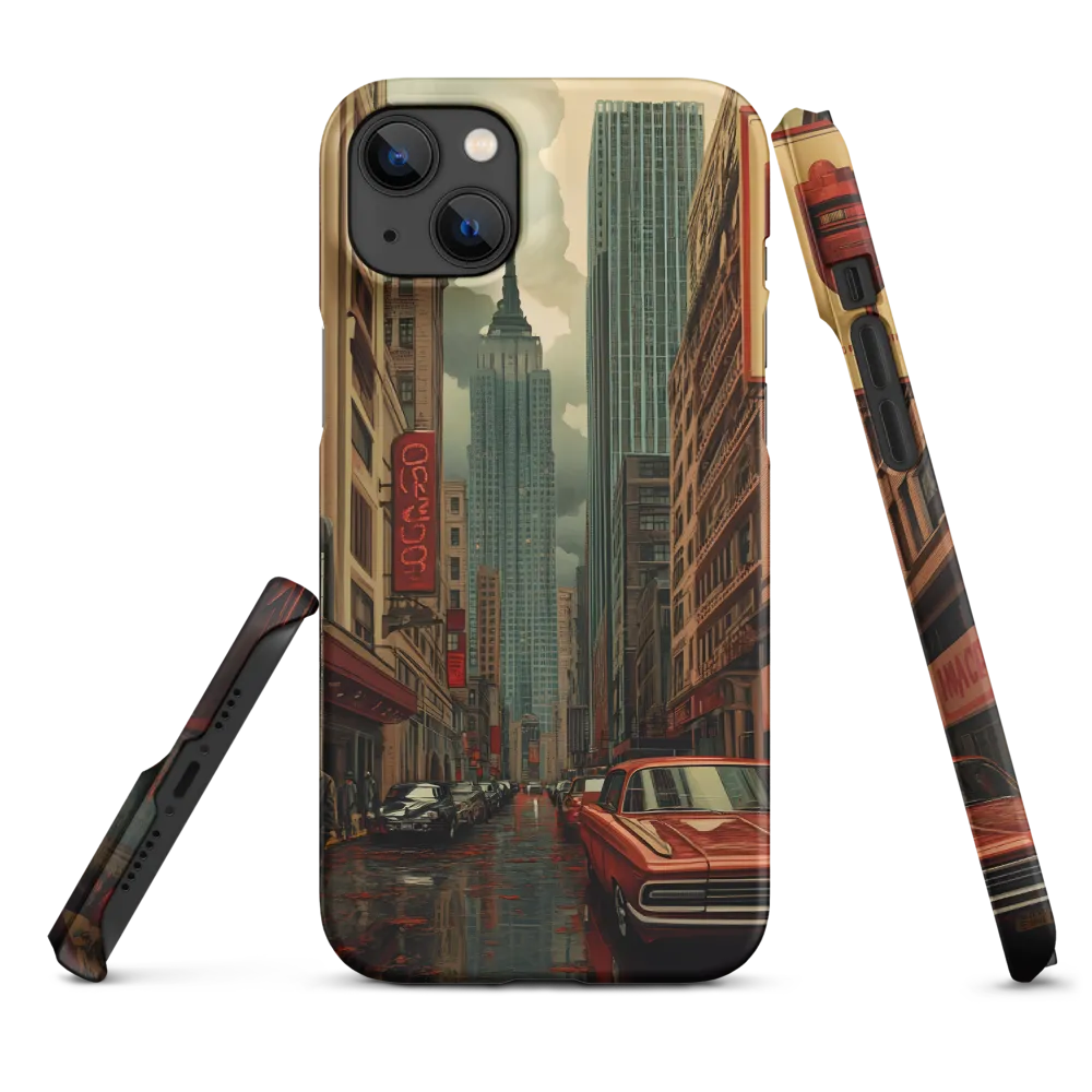 Nostalgic Cityscape: Reflections of a Forgotten Era | Phone Case |  14 Plus | Snap Case | Matte
