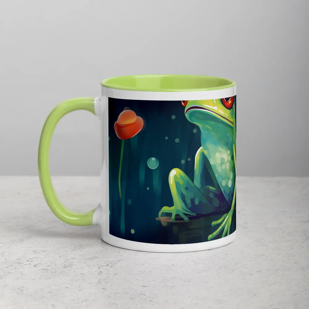 Playful Frogs in a Lush Pond