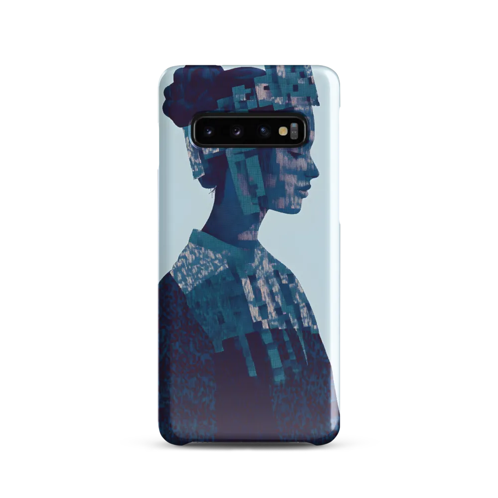 Digital Portrait in Abstract Blue
