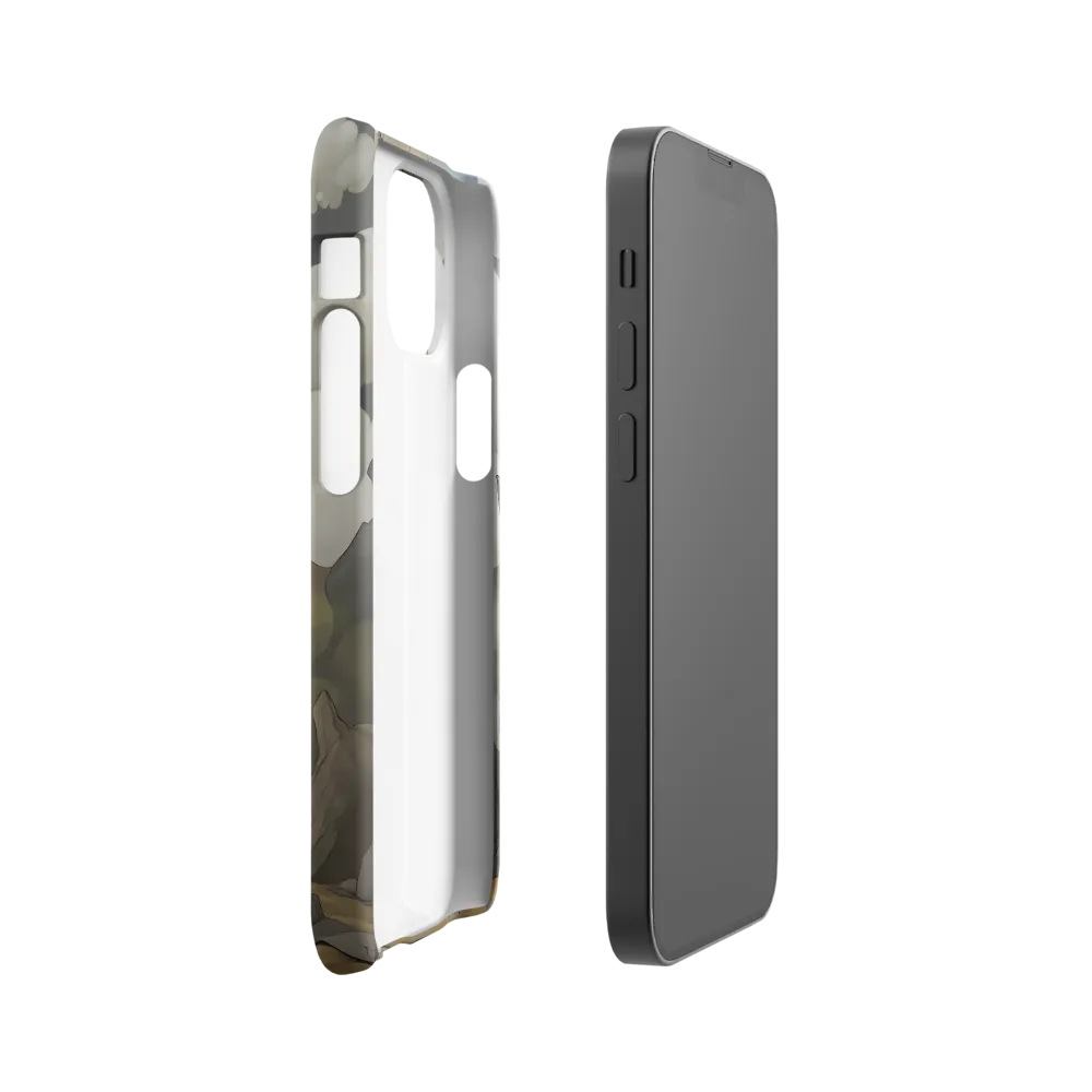 Whimsical Stone Figure in a Rocky Landscape | Phone Case |  13 Mini | Snap Case | Matte