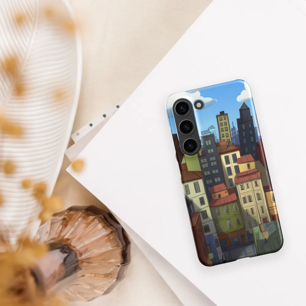Urban Symphony: A Colorful Cityscape | Phone Case |  S23 | Snap Case | Matte