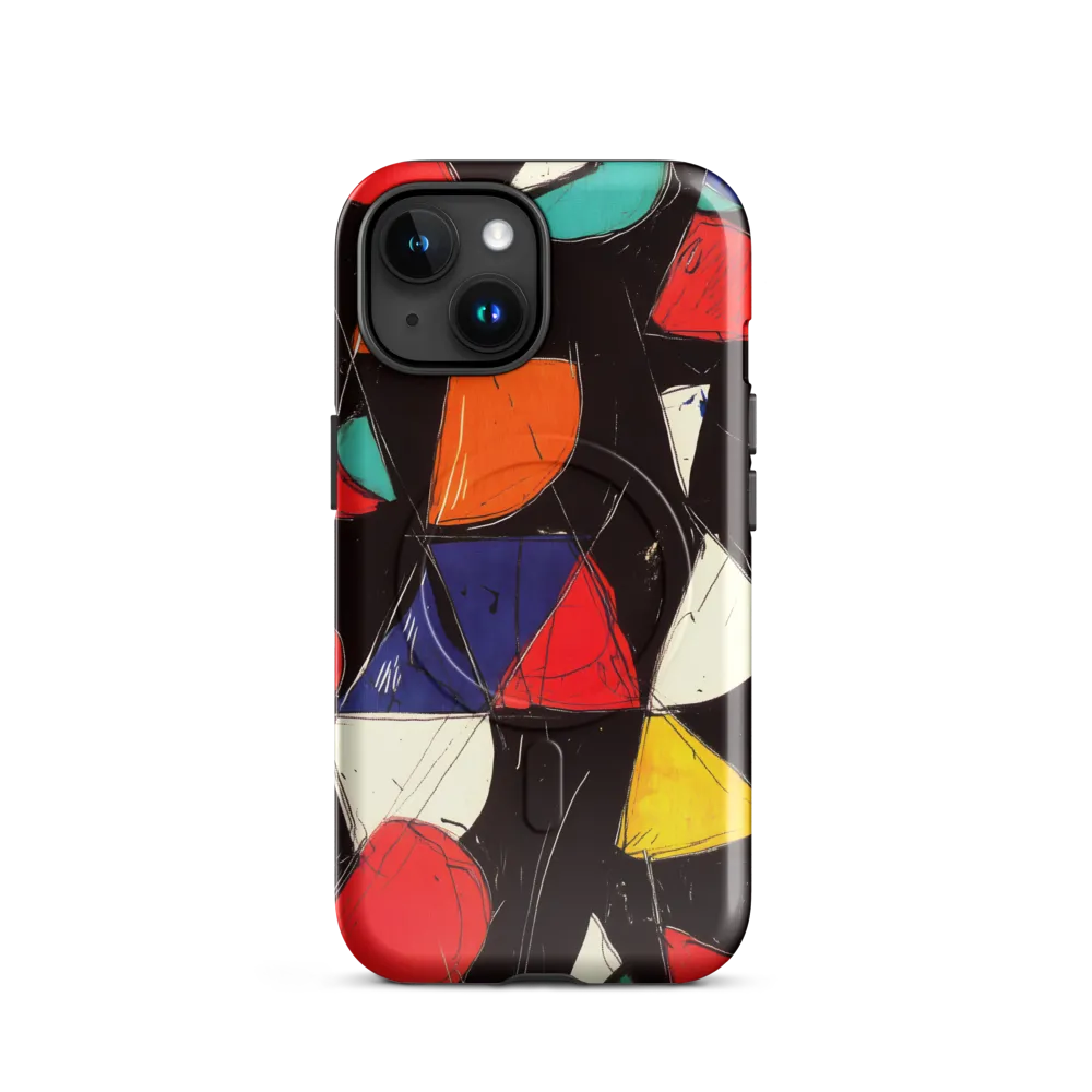 Vibrant Geometric Symphony | Phone Case |  15 | MagSafe® Tough Case | Glossy