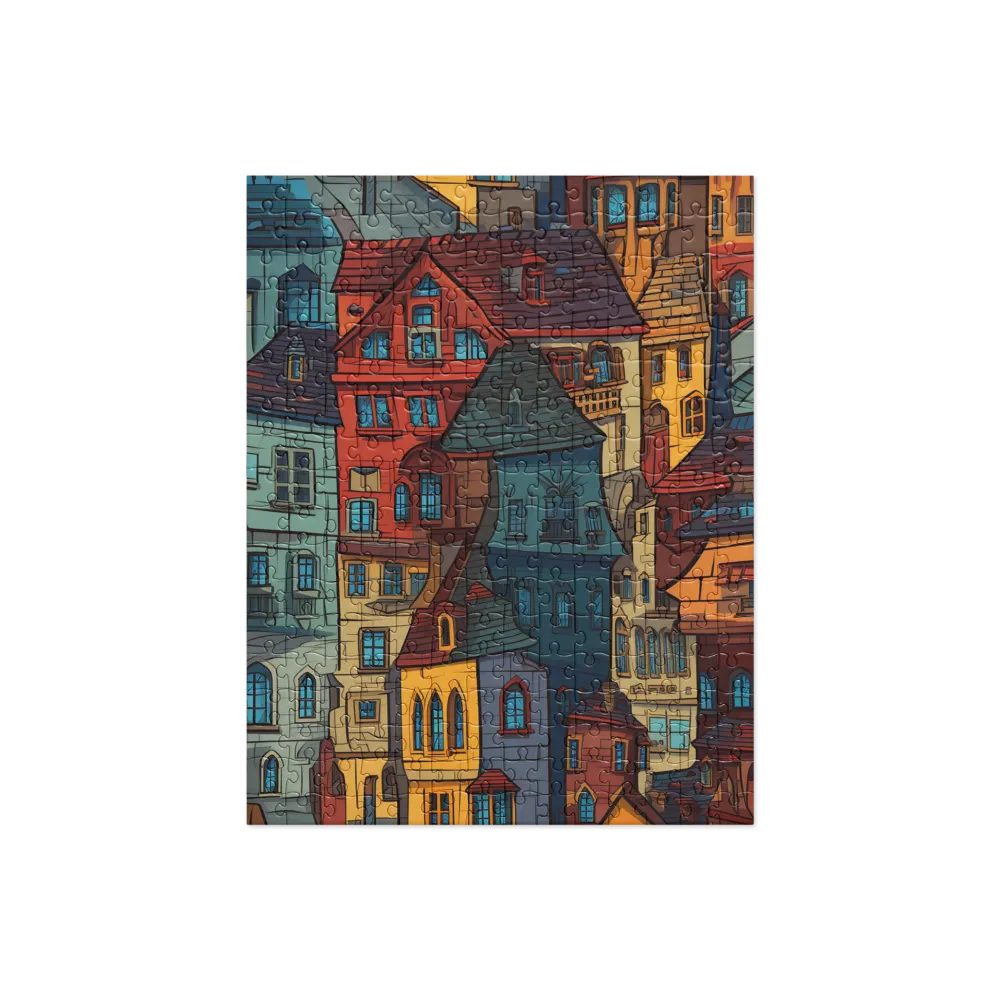 Whimsical Urban Mosaic | Jigsaw Puzzle | 252 pieces