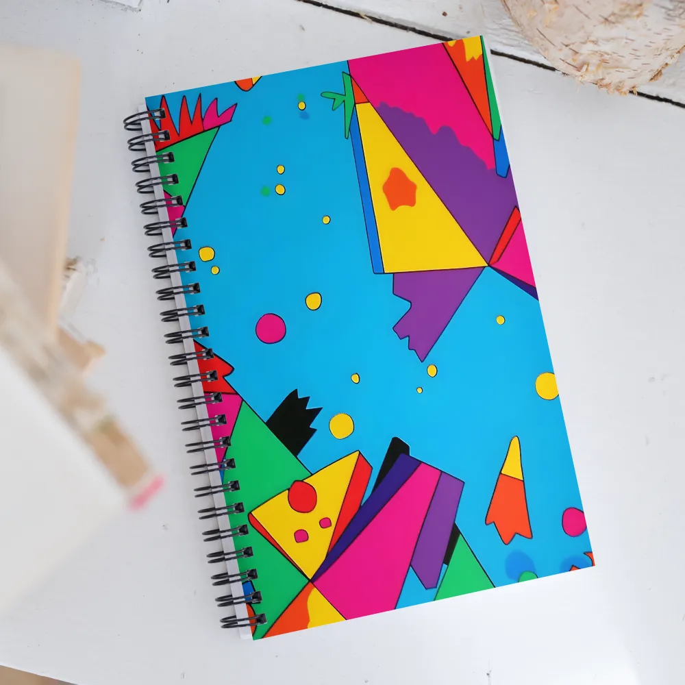 Colorful Geometric Playfulness | Spiral Notebook