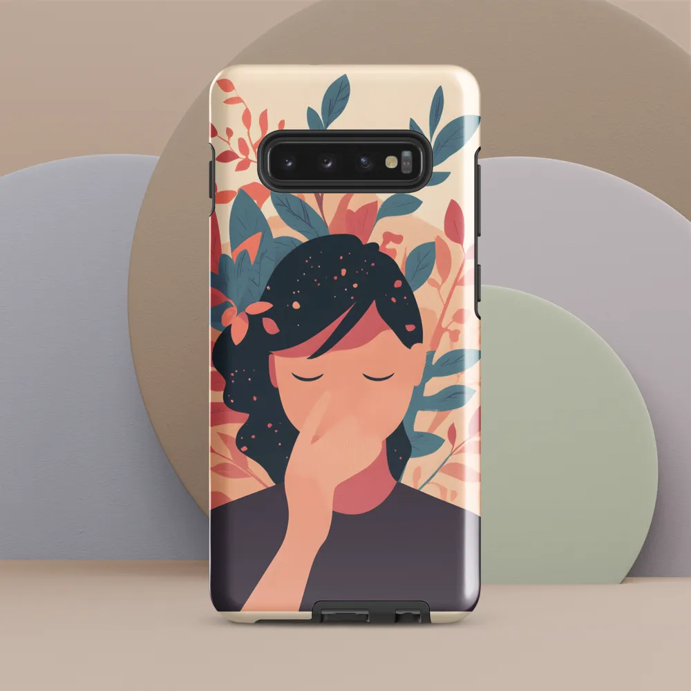 Whispers of Nature: A Serene Contemplation | Phone Case |  S10 Plus | Tough Case | Glossy