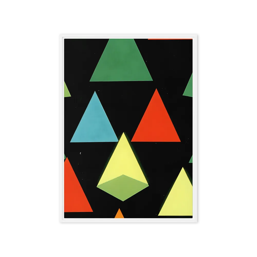 Geometric Harmony in Color | Canvas with White Frame | 20″×28″