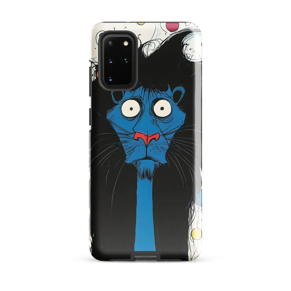 Whimsical Blue Lion