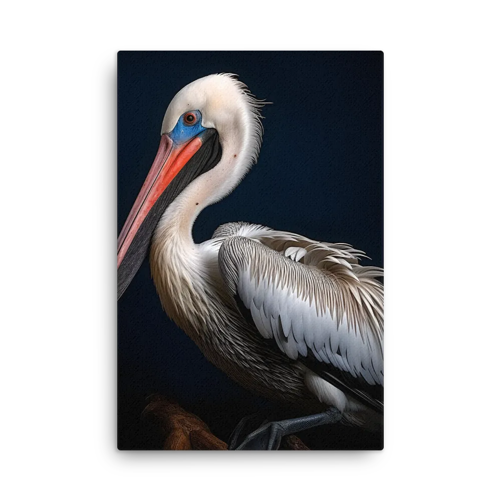 Majestic Pelican Portrait | Thin Canvas | 24″×36″