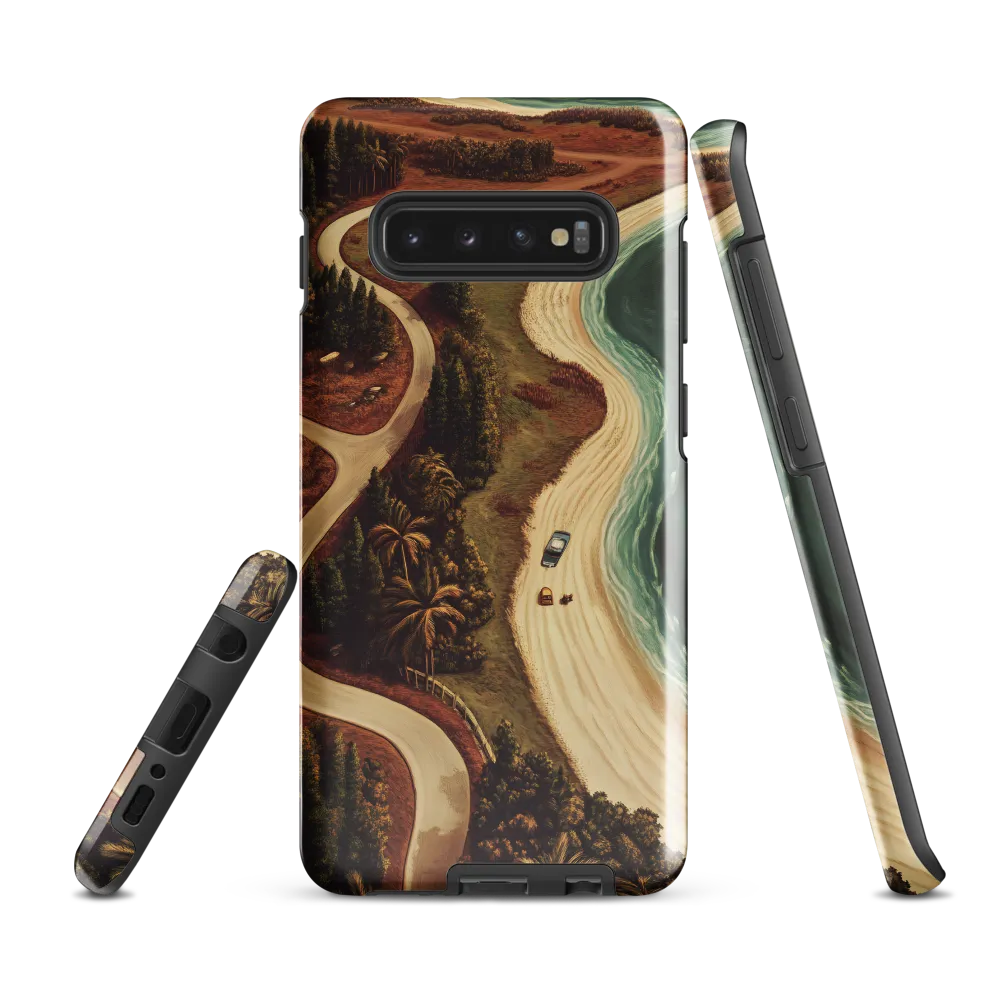 Winding Serenity: A Coastal Journey | Phone Case |  S10 Plus | Tough Case | Glossy