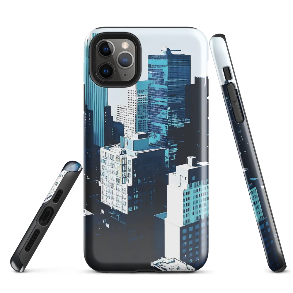 Urban Serenity: A Minimalist Cityscape | Phone Case |  11 Pro Max | Tough Case | Glossy