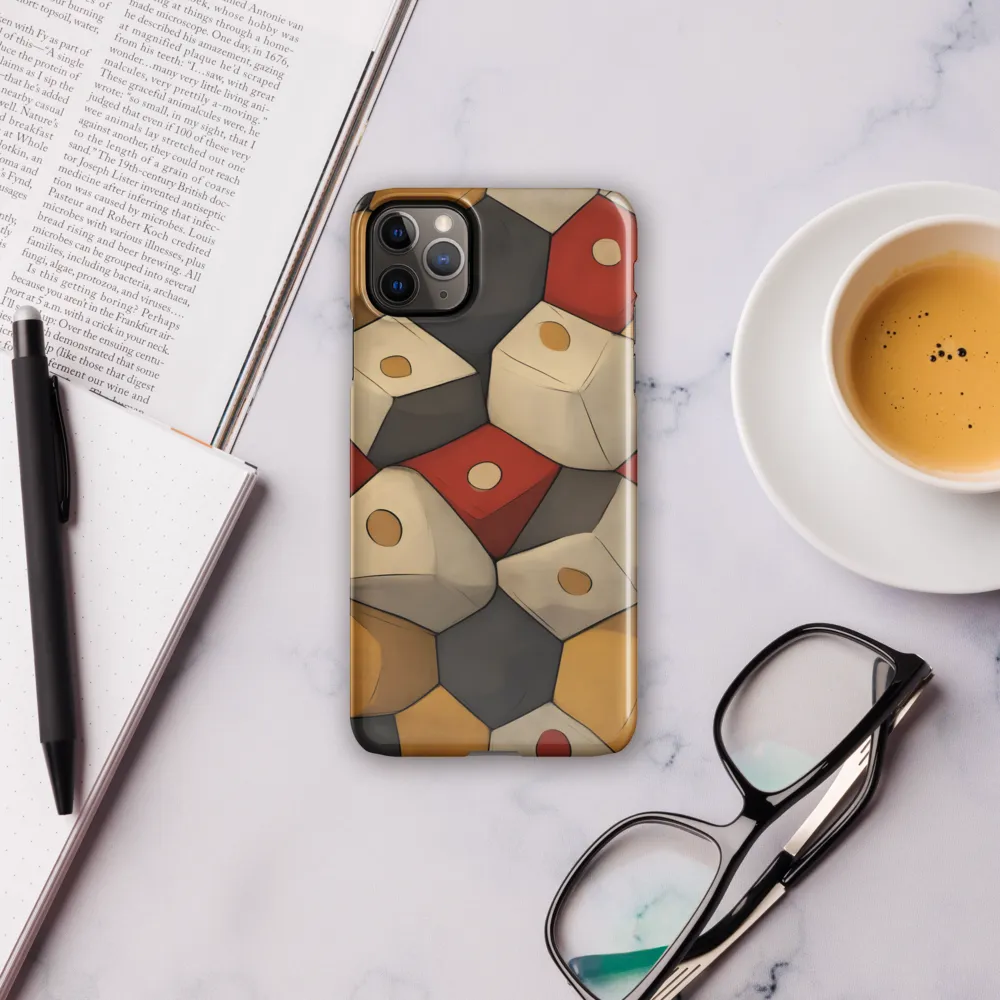 Interlocking Hexagons: An Abstract Dance of Color | Phone Case |  11 Pro Max | Snap Case | Glossy