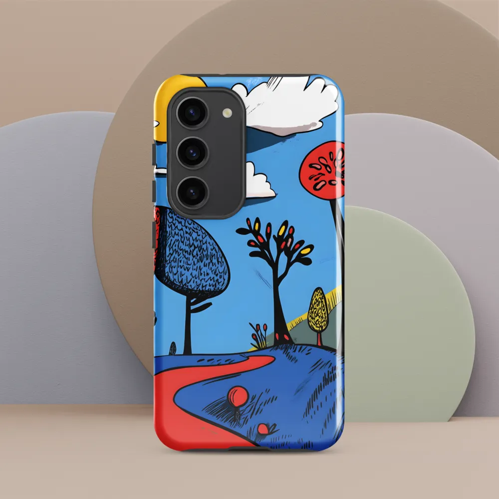 Whimsical Pathways Through a Colorful Landscape