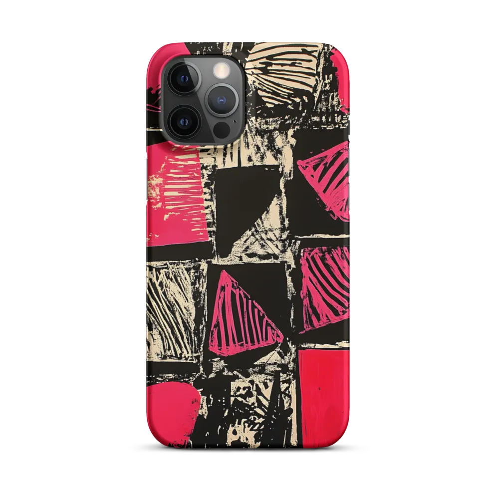 Geometric Symphony in Pink and Black