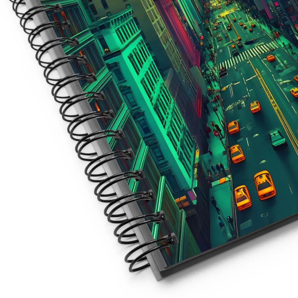 Urban Surrealism: Neon Dreams | Spiral Notebook