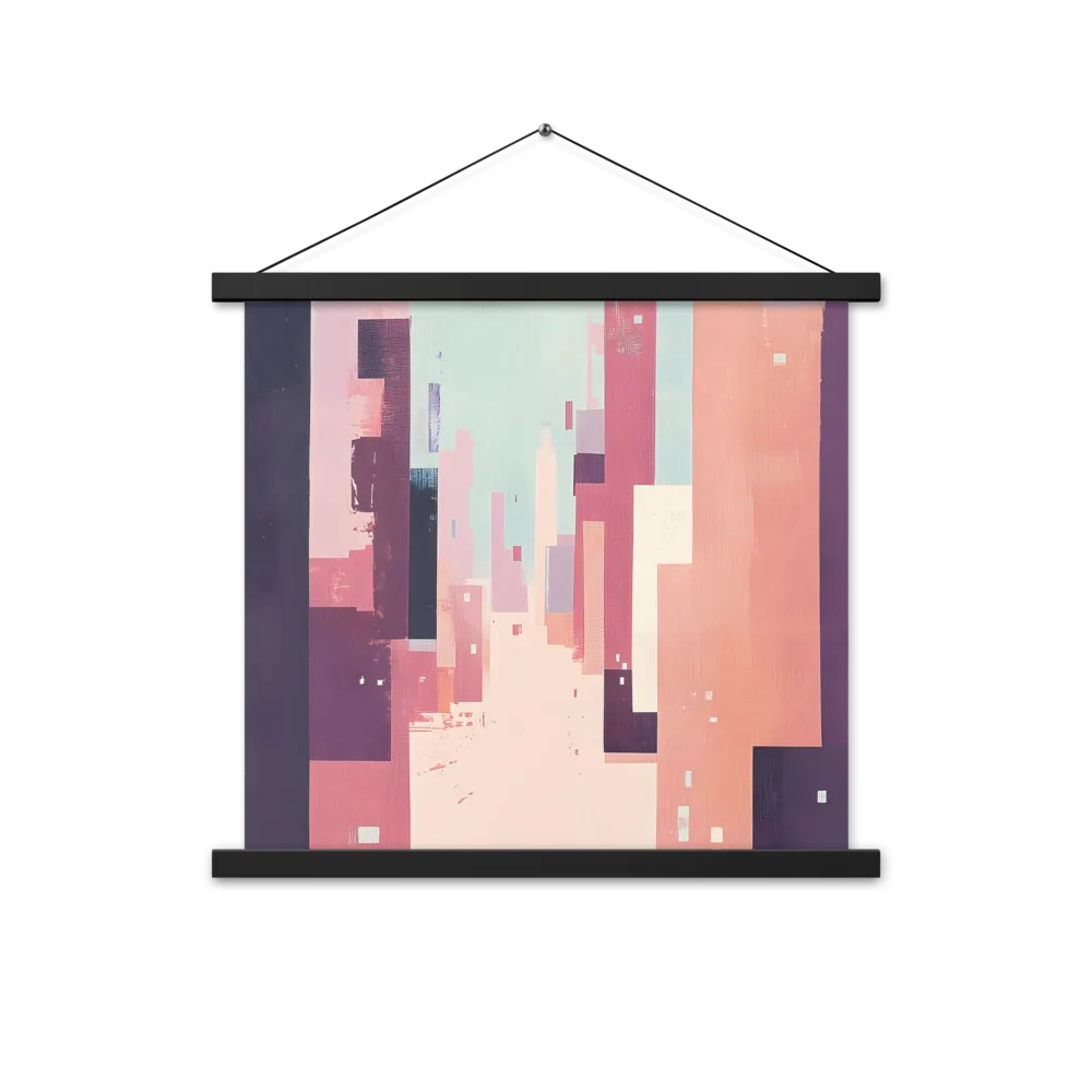 Tranquil Cityscape | Poster With Black Wood Hanger | 18″×18″
