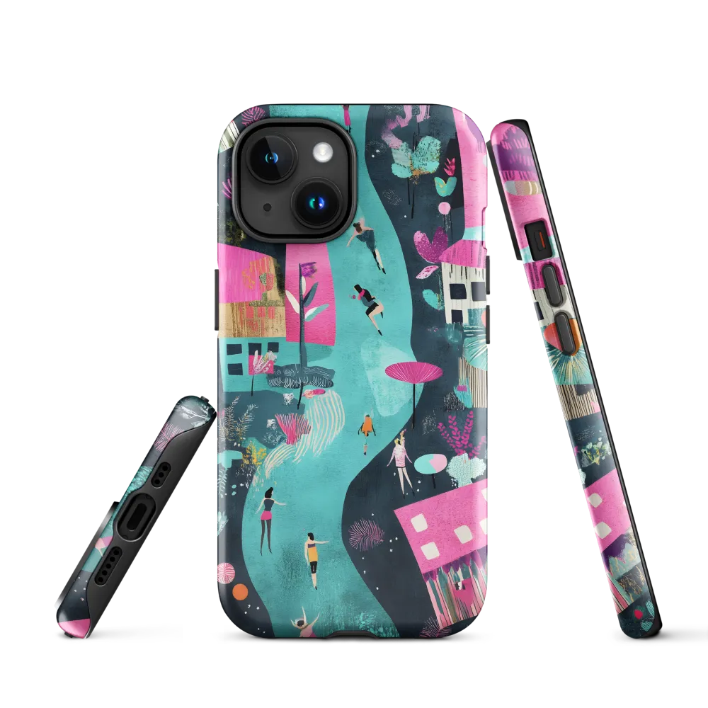 Whimsical Journey Through a Vibrant Landscape | Phone Case |  15 | Tough Case | Glossy