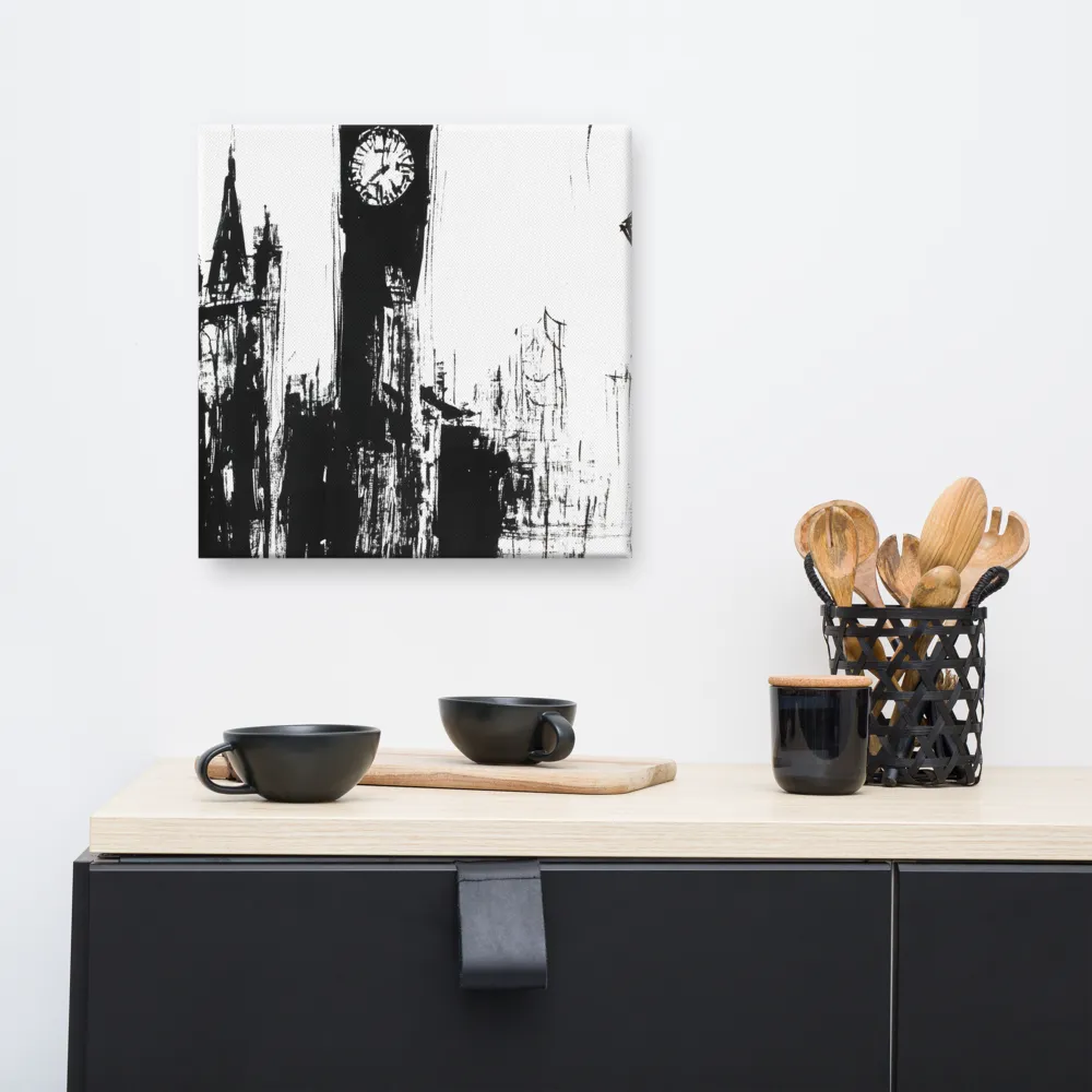 Clock Tower in Motion | Canvas | 16″×16″