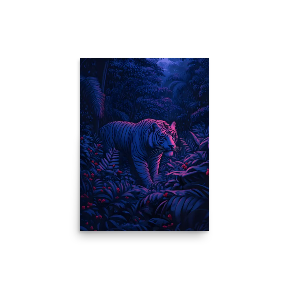 Mystic Prowler: The White Tiger in the Jungle | Poster | 12″×16″
