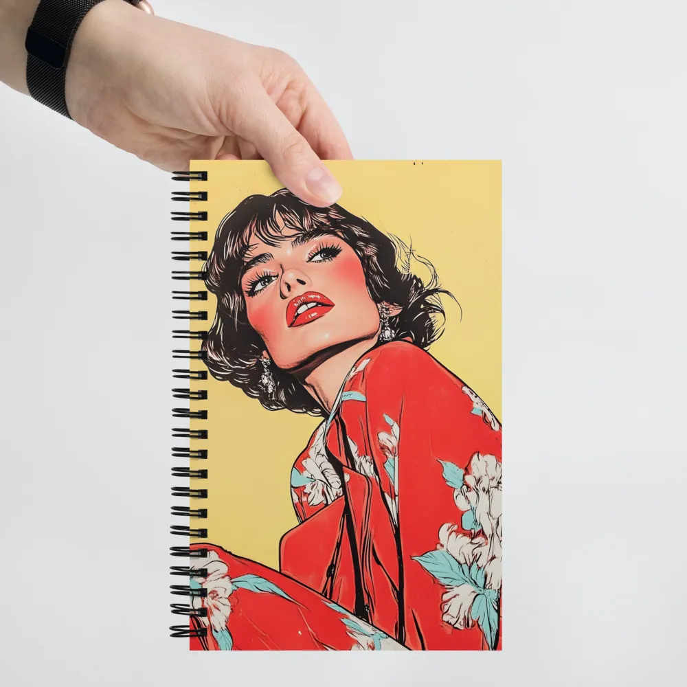 Striking Elegance in Pop Art | Spiral Notebook