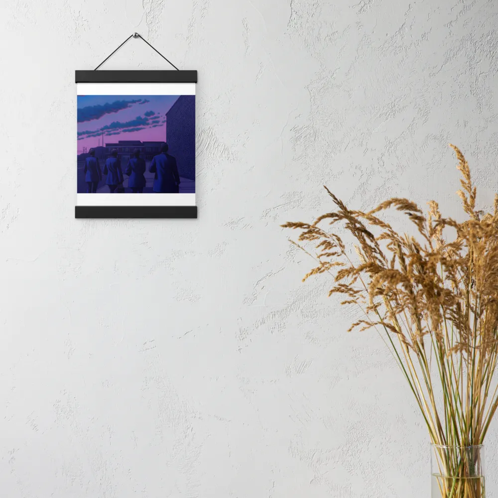 The Twilight Stroll | Poster With Black Wood Hanger | 8″×10″