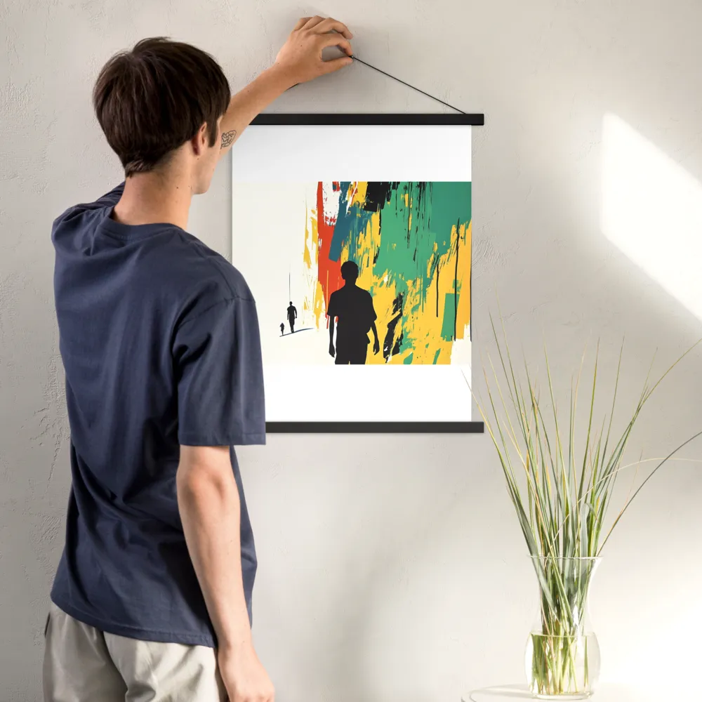 Journey of Silhouettes | Poster With Black Wood Hanger | 18″×24″