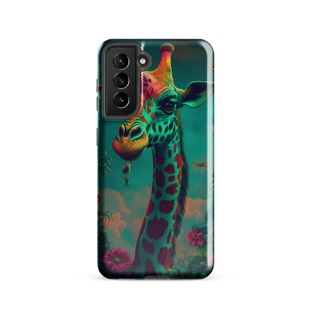 Whimsical Giraffe Among Blossoms | Phone Case |  S21 | Tough Case | Glossy