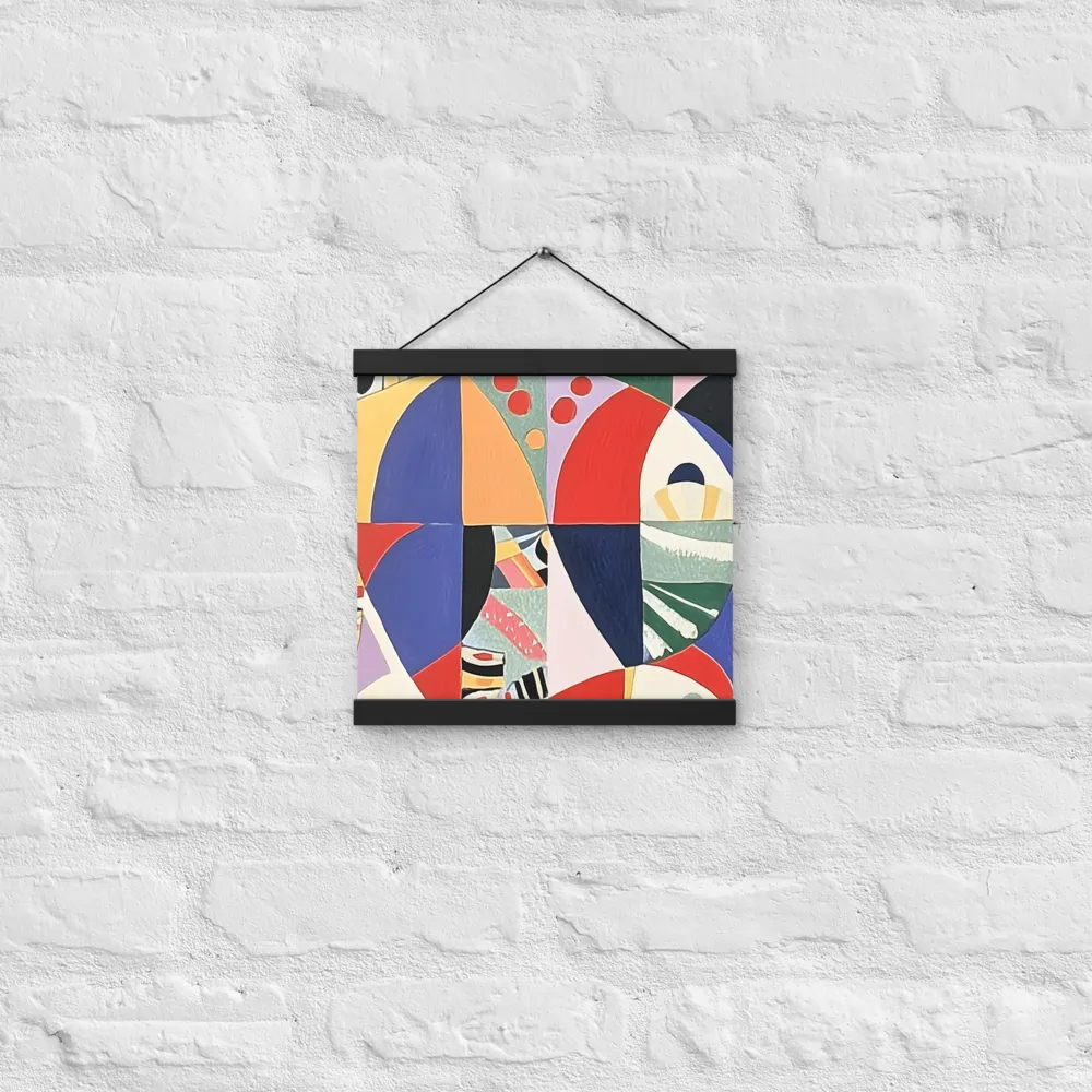Dynamic Mosaic Symmetry | Poster With Black Wood Hanger | 12″×12″