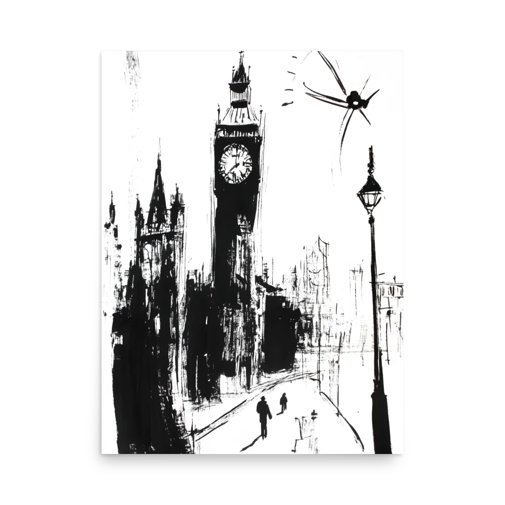 Clock Tower in Motion | Poster | 18″×24″