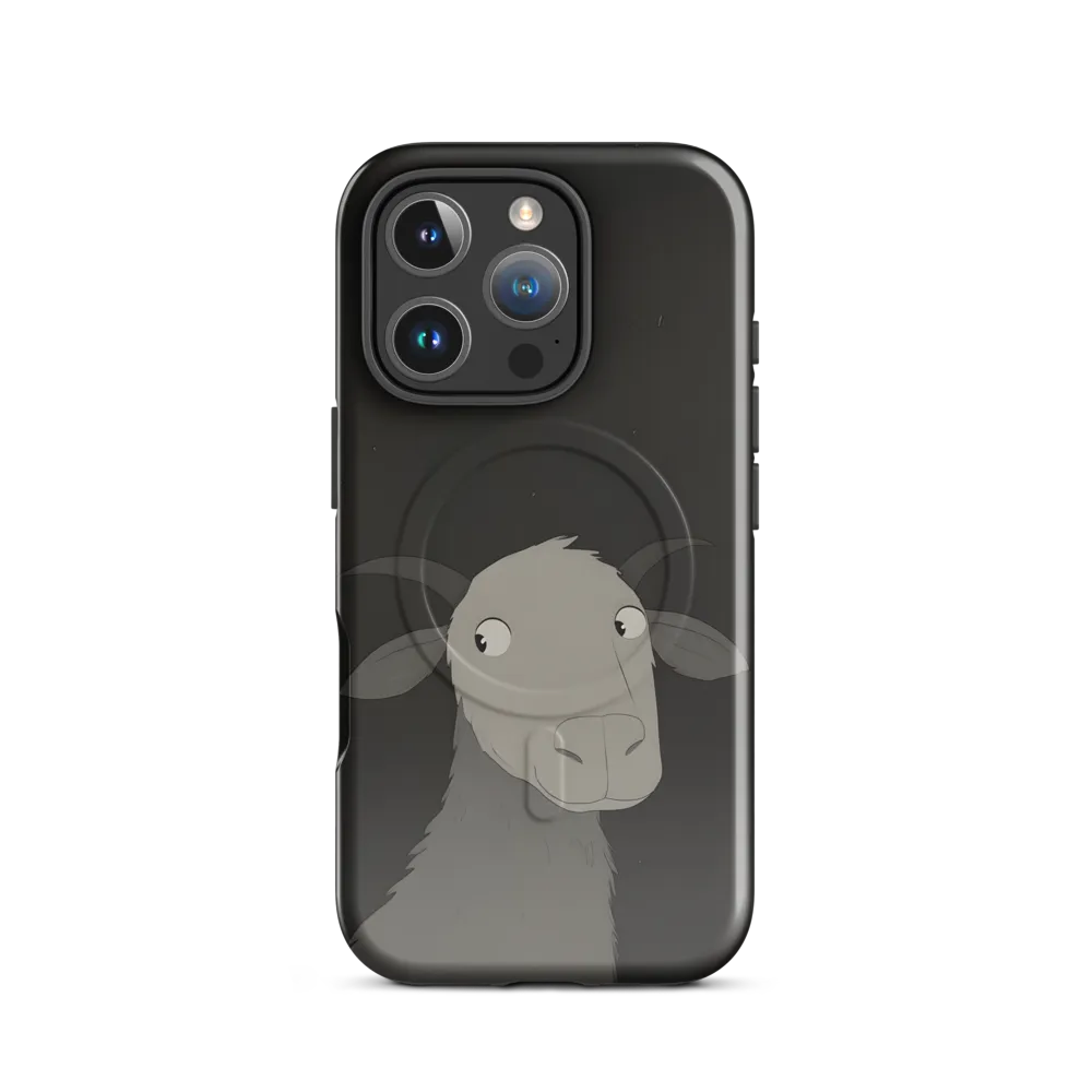 Whimsical Goat in Darkness