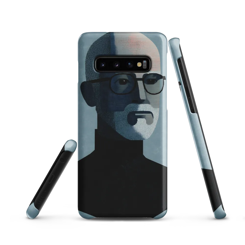 Minimalist Portrait of a Modern Man | Phone Case |  S10 | Snap Case | Matte