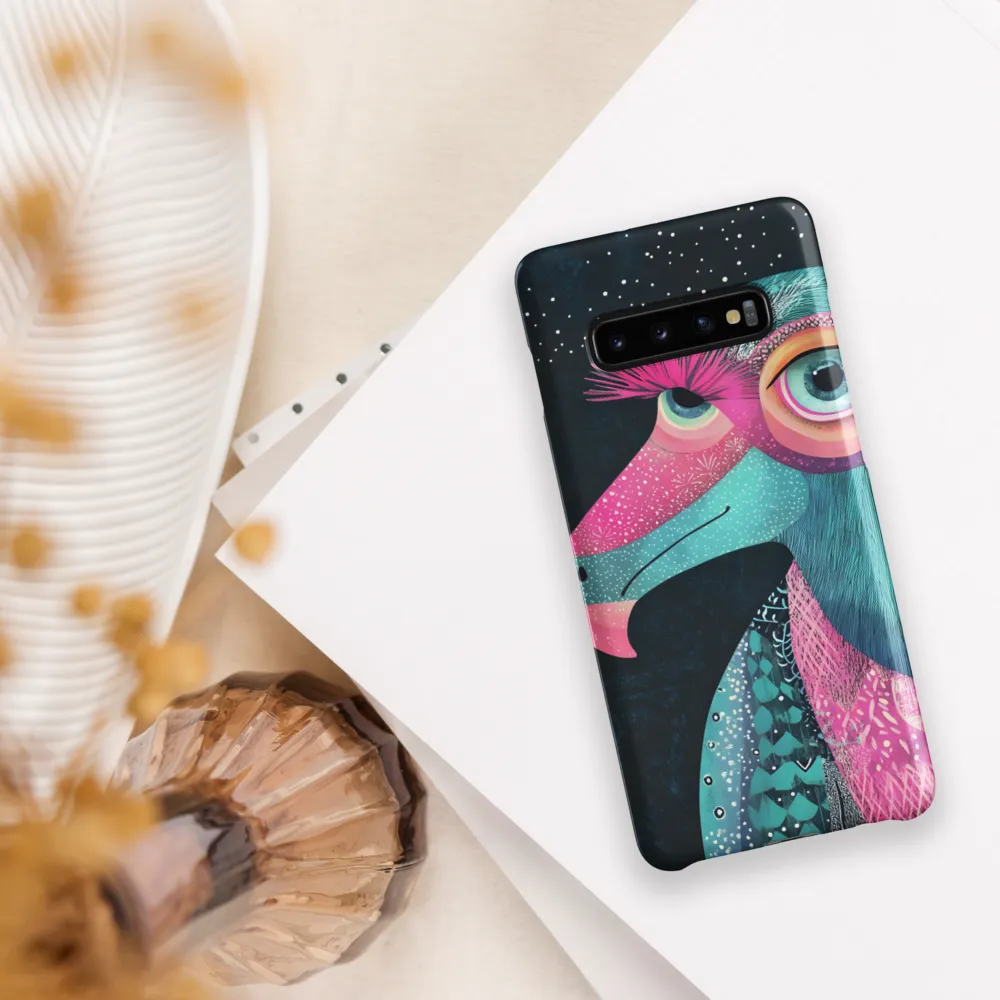 Whimsical Vulture: A Dance of Colors | Phone Case |  S10 Plus | Snap Case | Matte