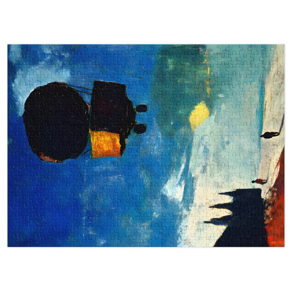 Balloon Above the Shore 
 Jigsaw Puzzle in Tin Box