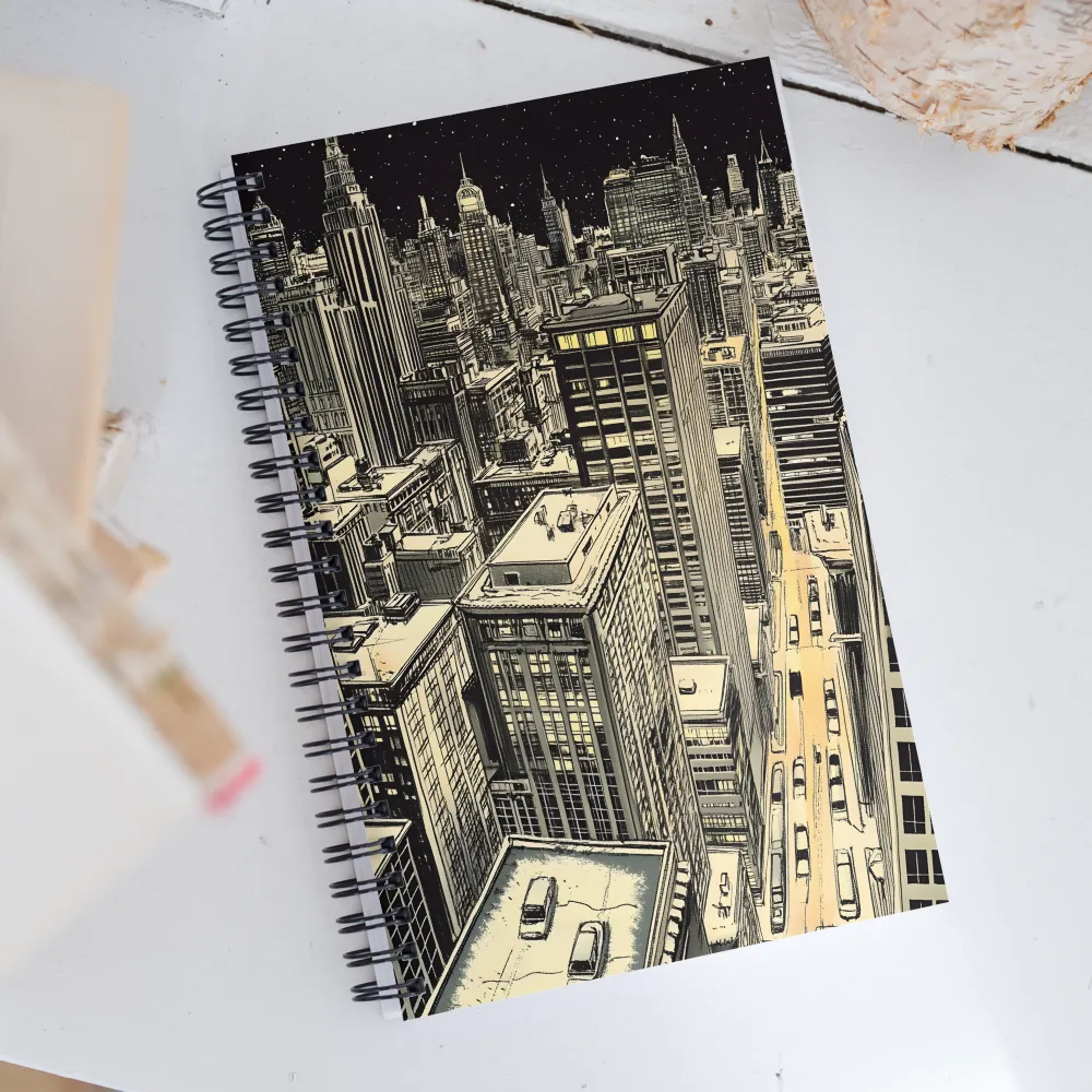 Nostalgia of the City at Night | Spiral Notebook