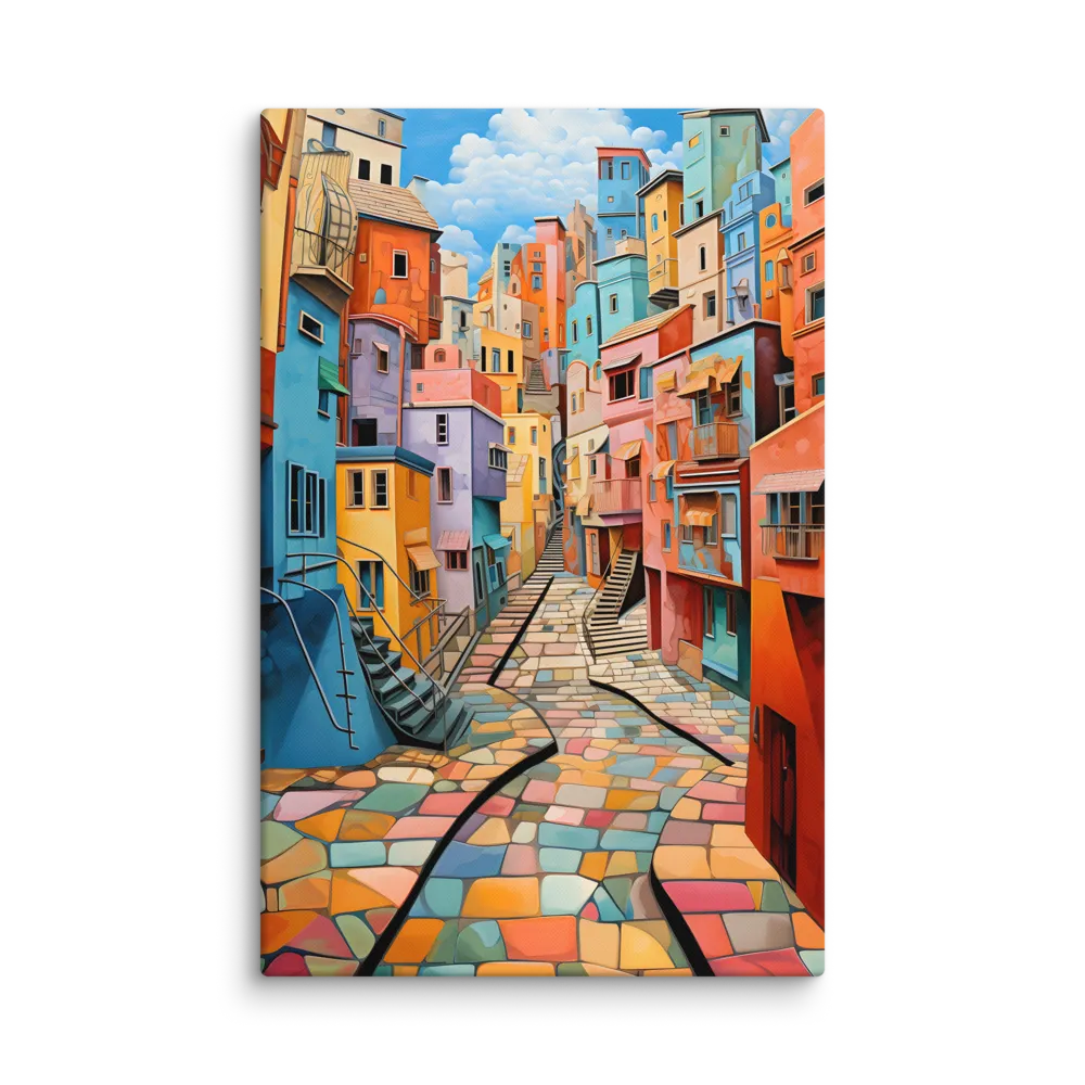 Vibrant Cityscape: A Kaleidoscope of Colors | Canvas | 26″×40″