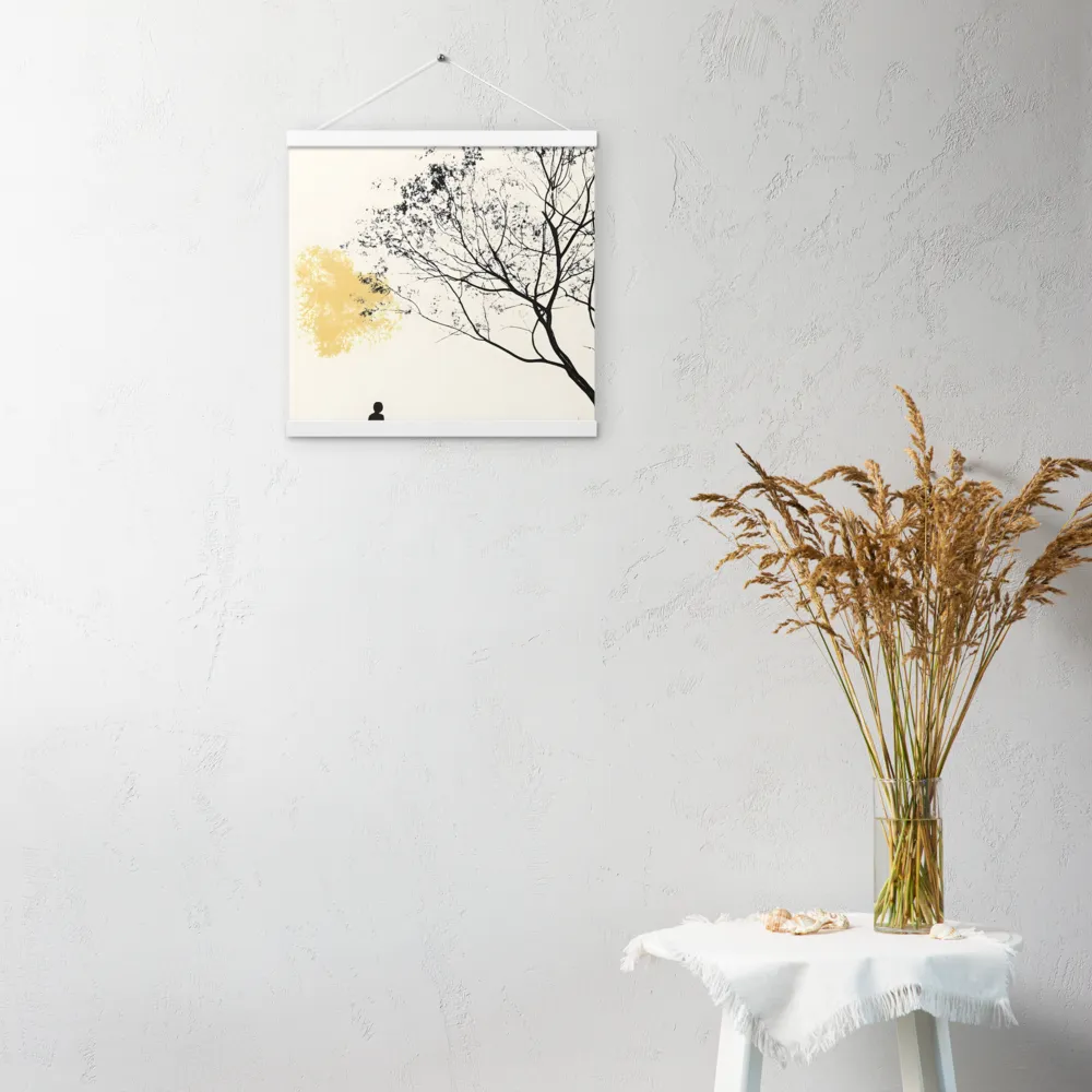 Whispers of Solitude | Poster With White Wood Hanger | 16″×16″