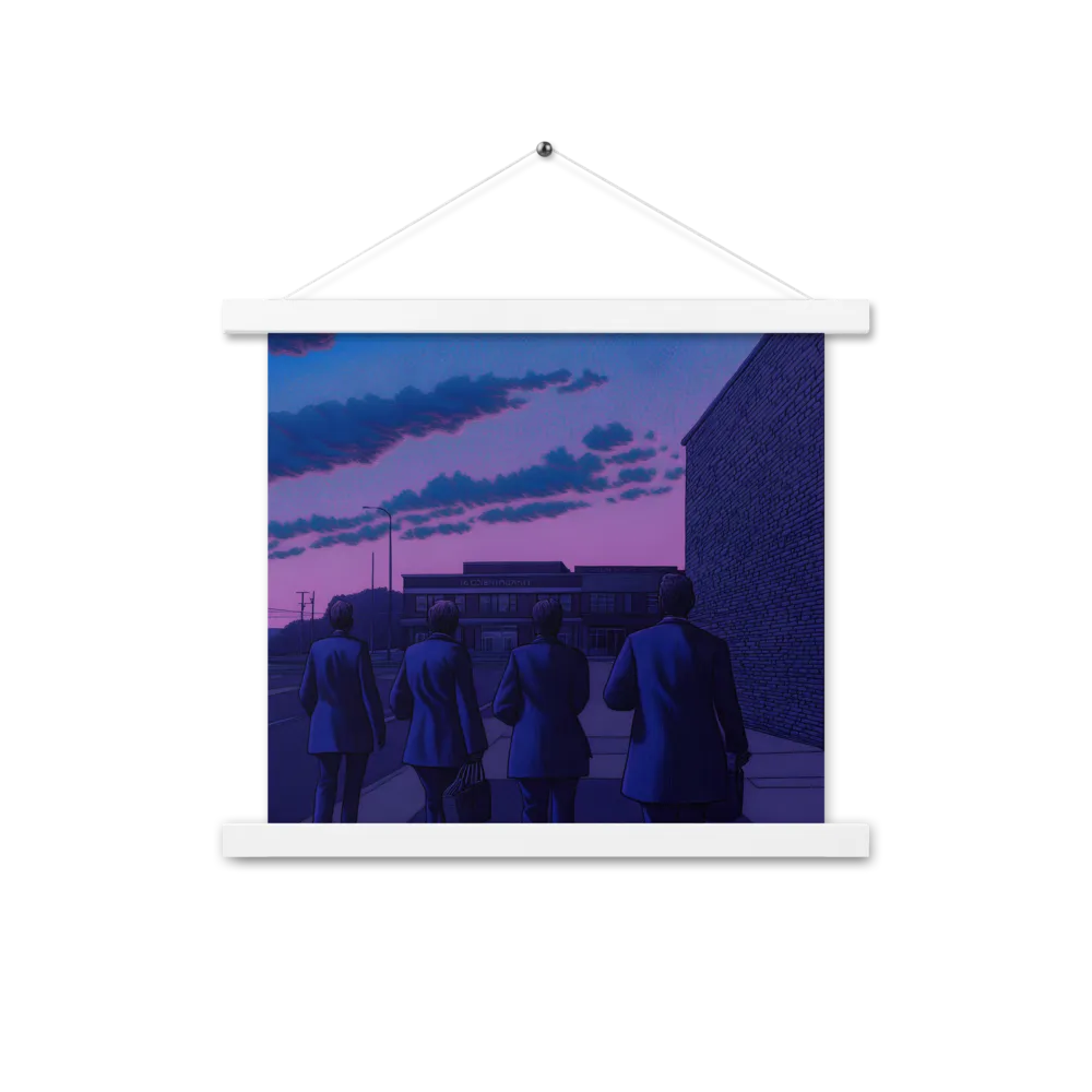 The Twilight Stroll | Poster With White Wood Hanger | 14″×14″
