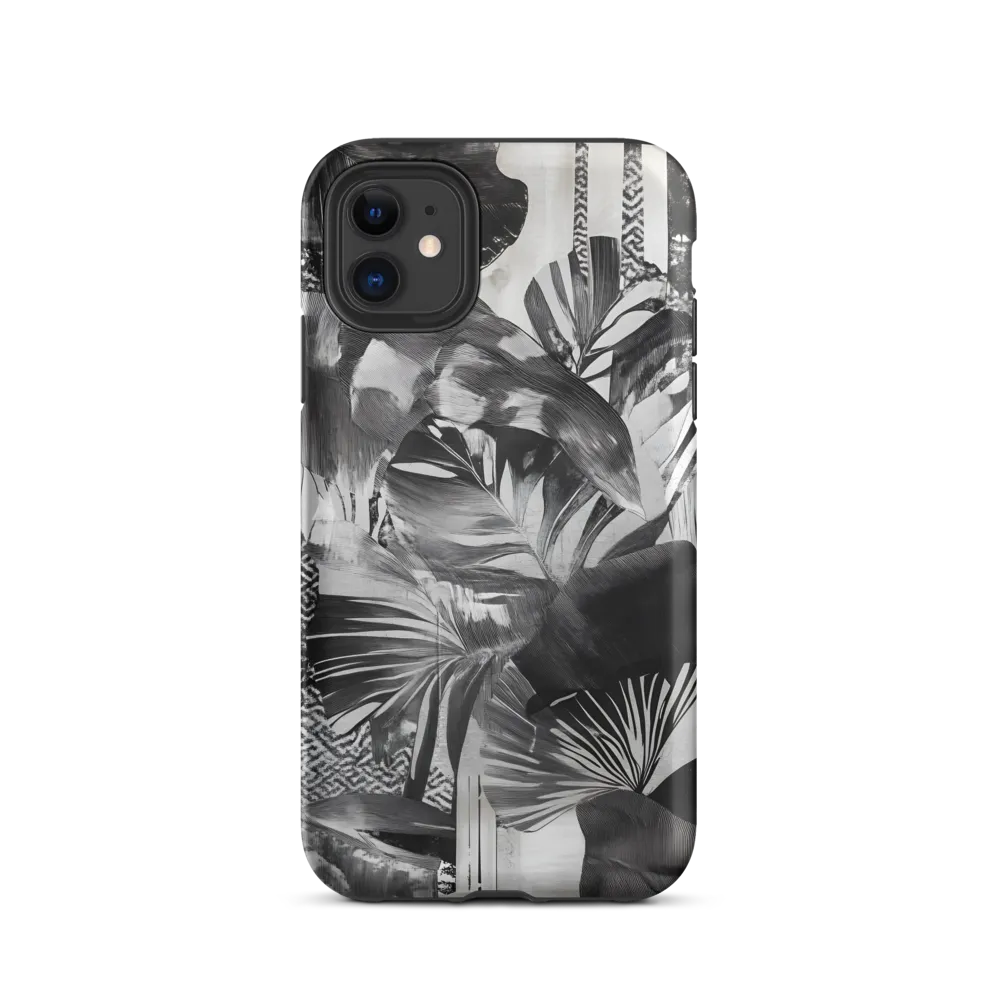 Monochrome Serenity in Tropical Foliage