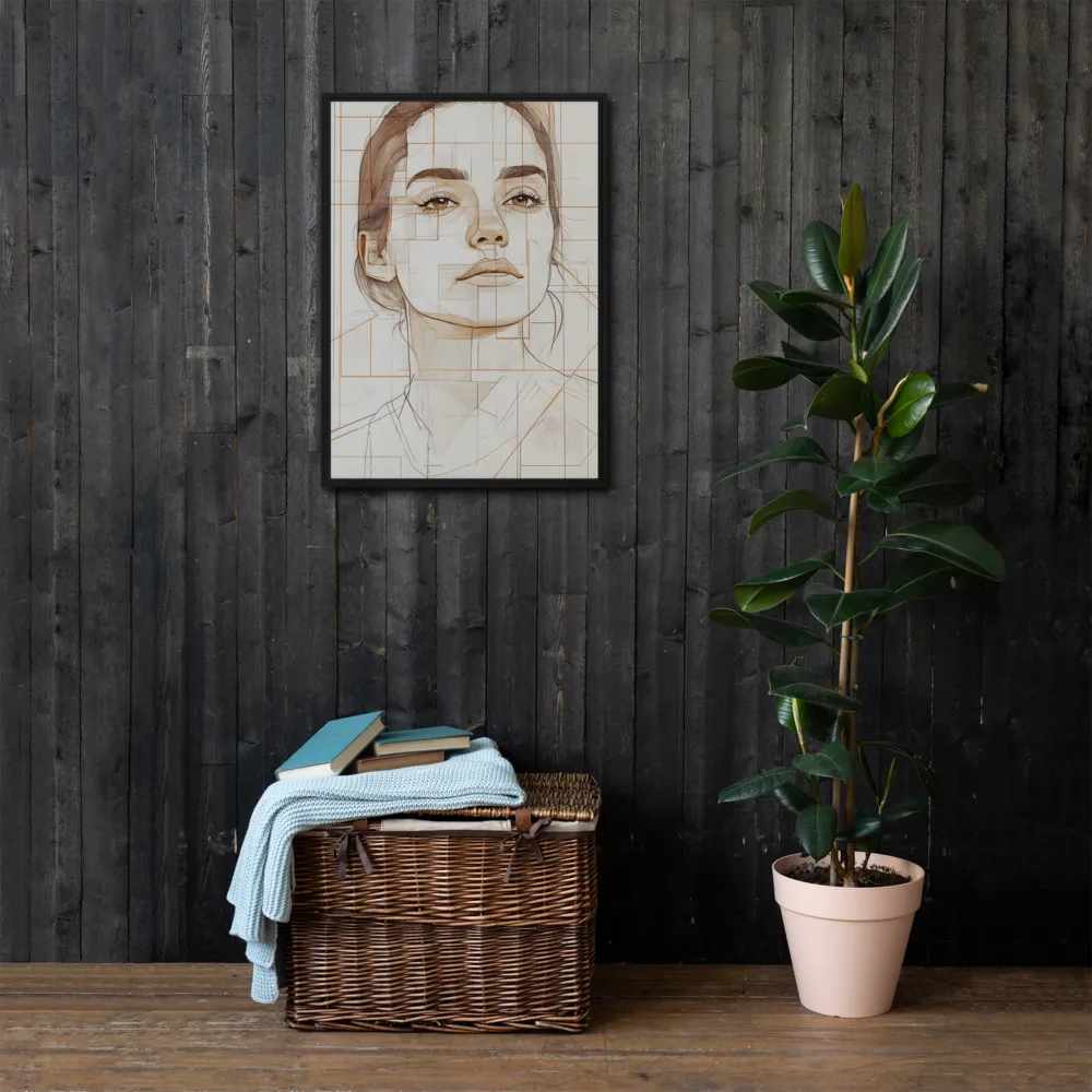 Geometric Serenity: A Minimalist Portrait