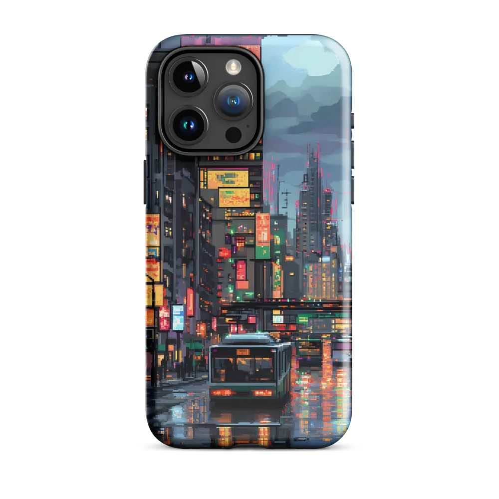 Neon Dreams: A Pixelated Urban Night