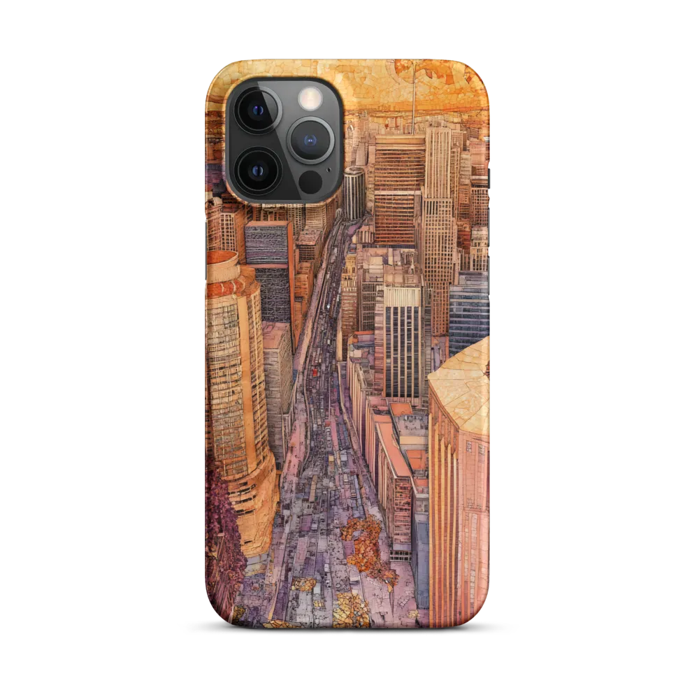 Mosaic Cityscape at Dusk