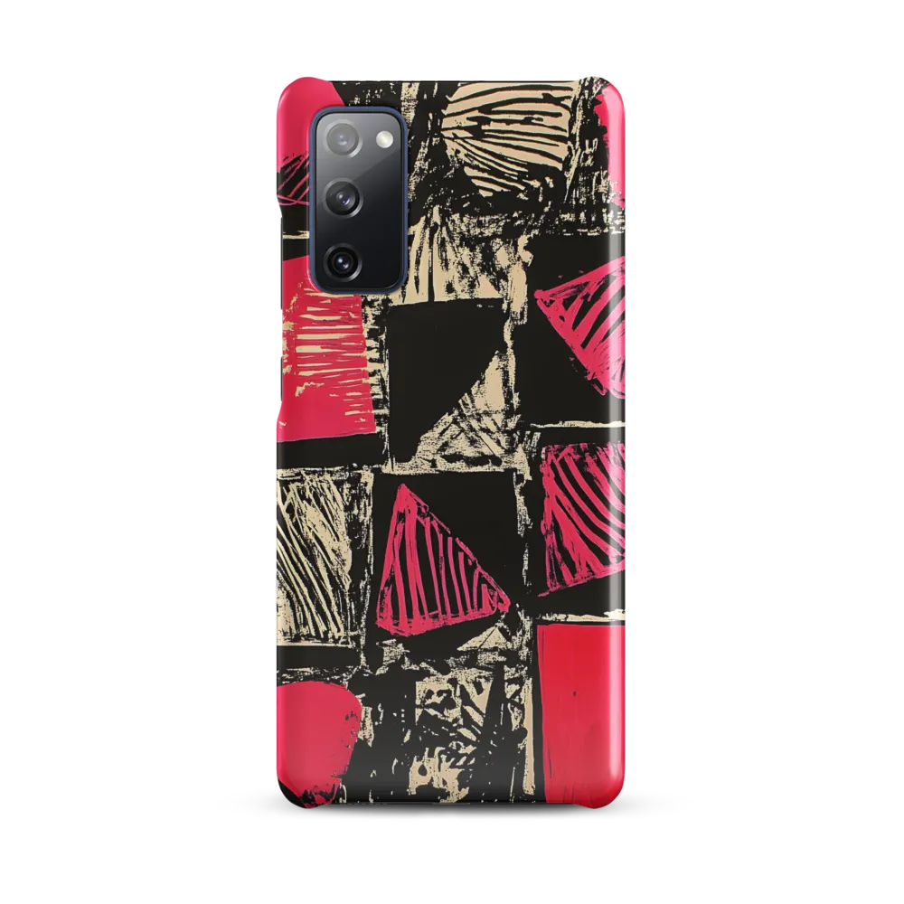 Geometric Symphony in Pink and Black