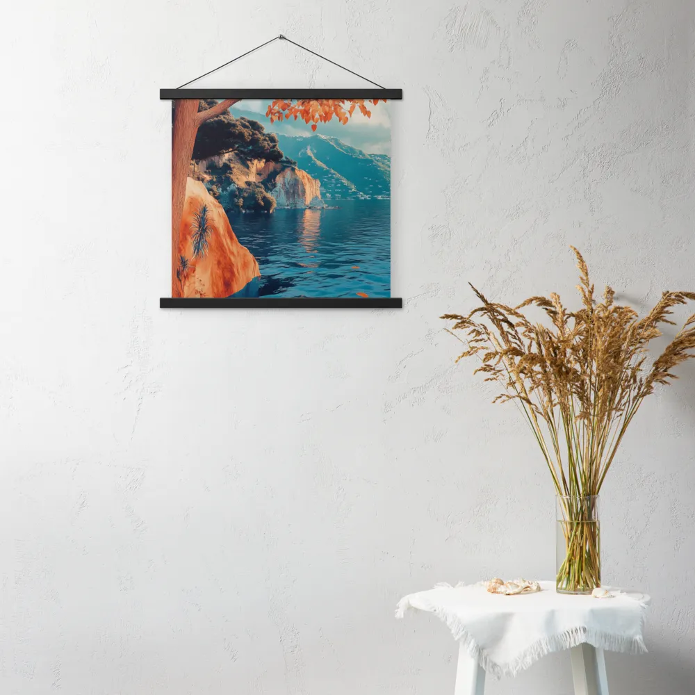 Elysian Waterscape | Poster With Black Wood Hanger | 18″×18″