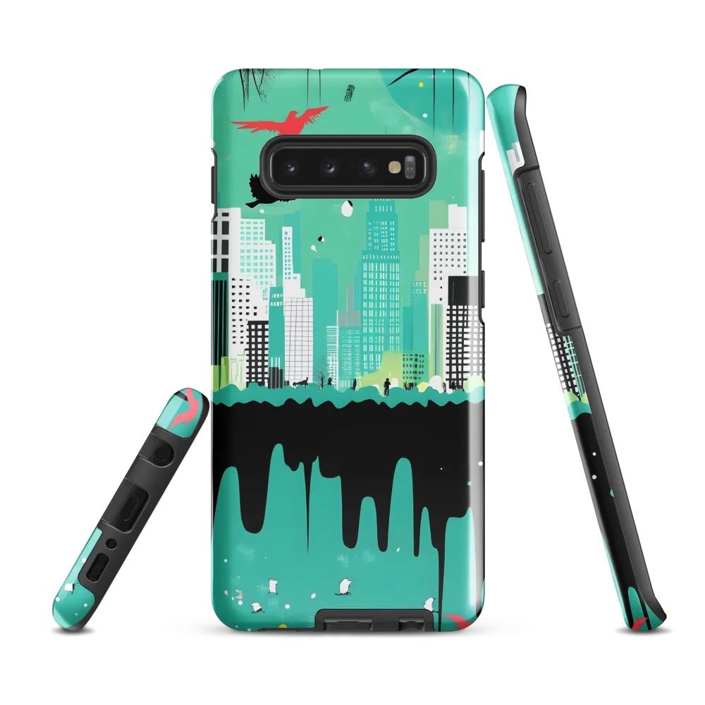 Urban Symphony: A Teal Tale | Phone Case |  S10 Plus | Tough Case | Glossy