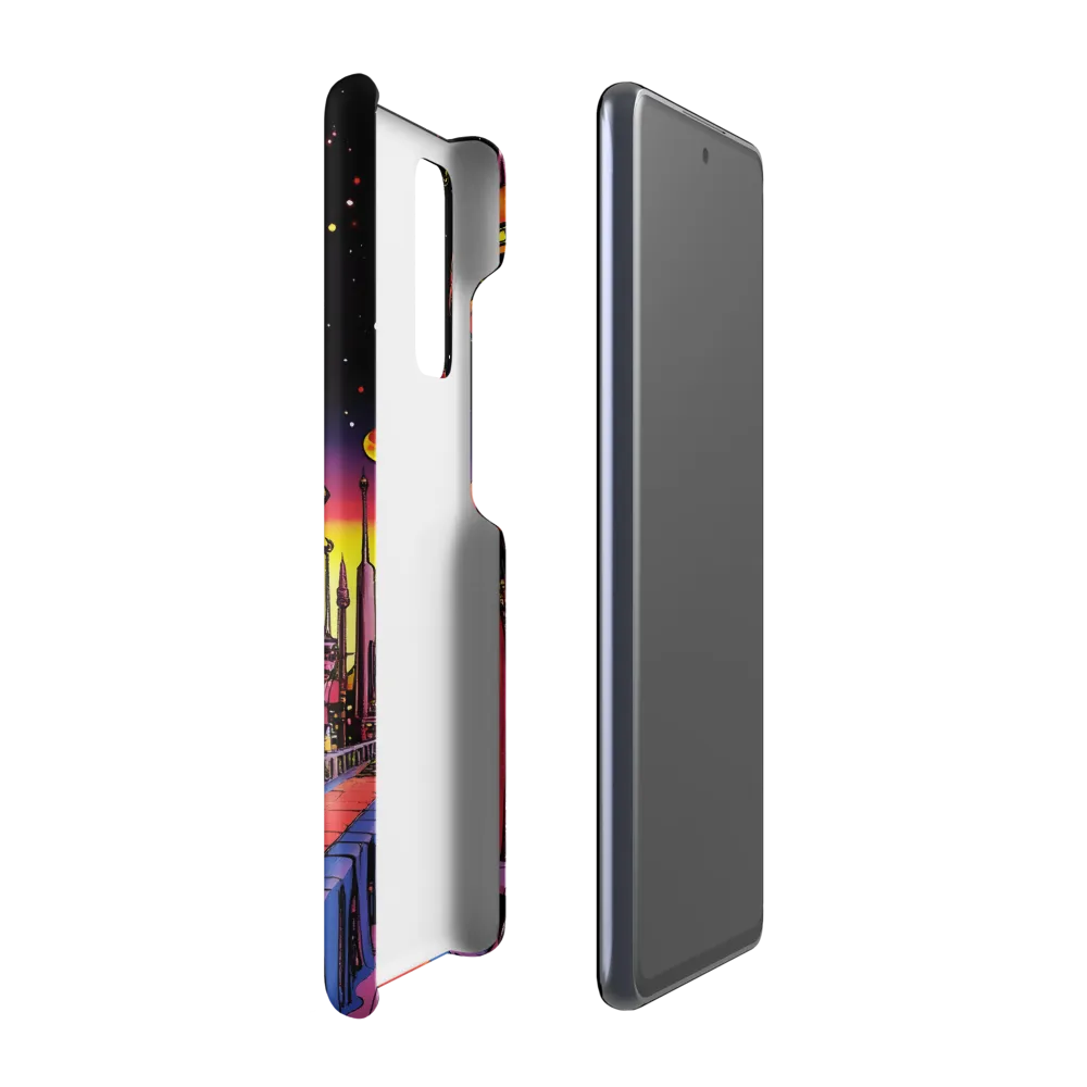 Futuristic Cosmos: A Journey Through Neon Cities | Phone Case |  S20 FE | Snap Case | Matte