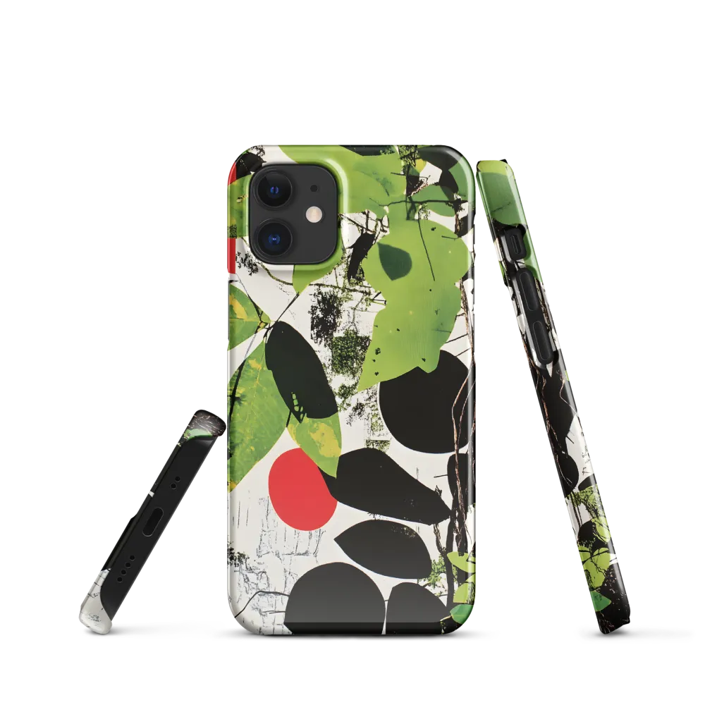 Nature's Geometry: A Contemporary Collage | Phone Case |  12 Mini | Snap Case | Glossy