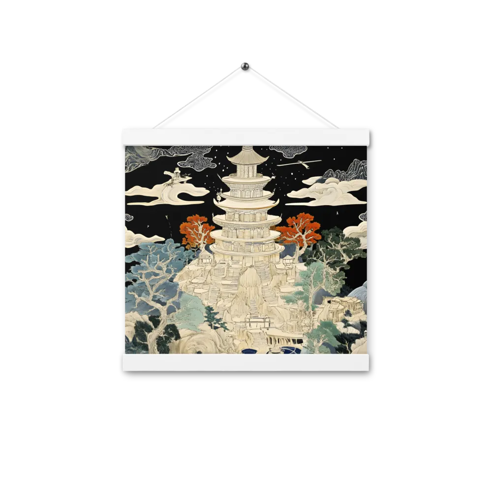 Whispers of the Pagoda | Poster With White Wood Hanger | 12″×12″