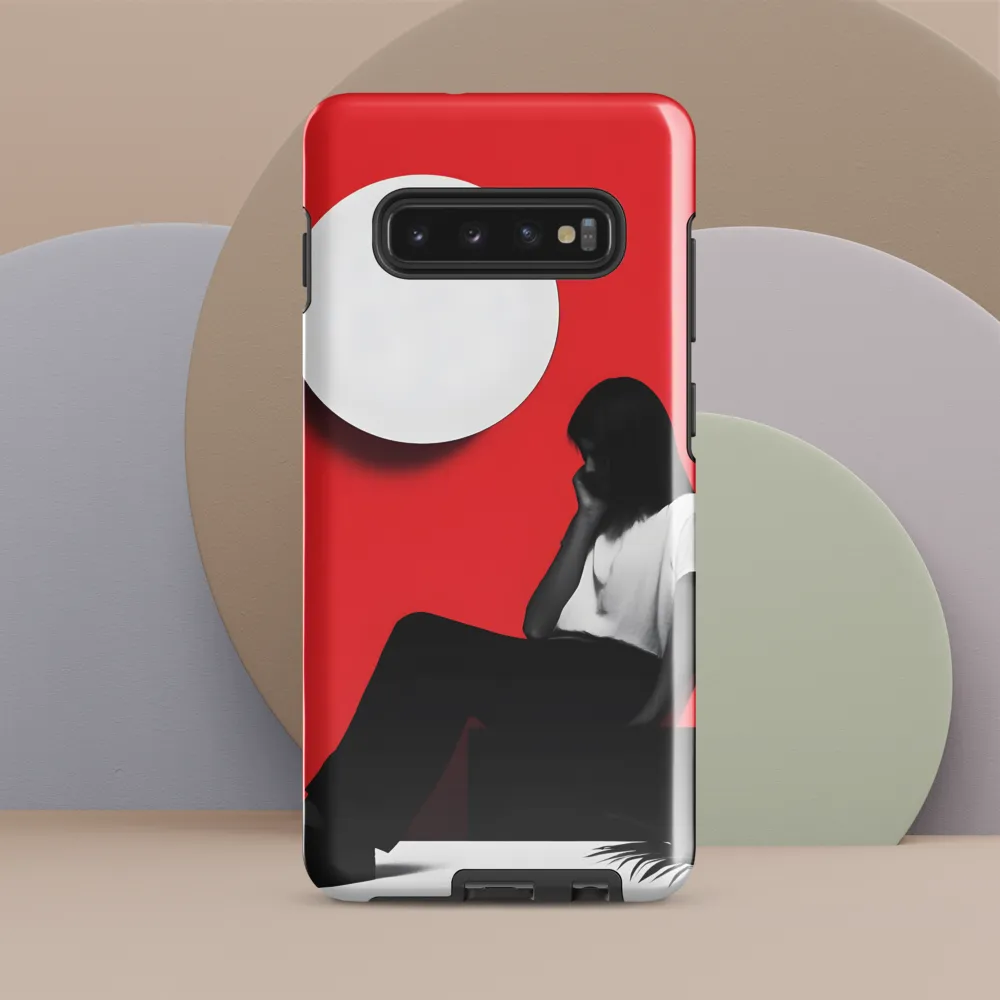 Contemplation in Red | Phone Case |  S10 Plus | Tough Case | Glossy