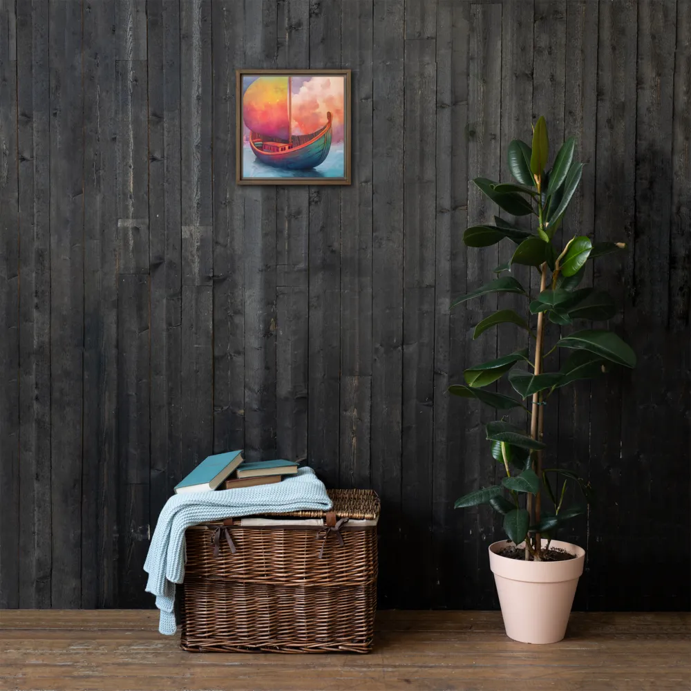 Dream Voyager | Canvas with Brown Frame | 12″×12″