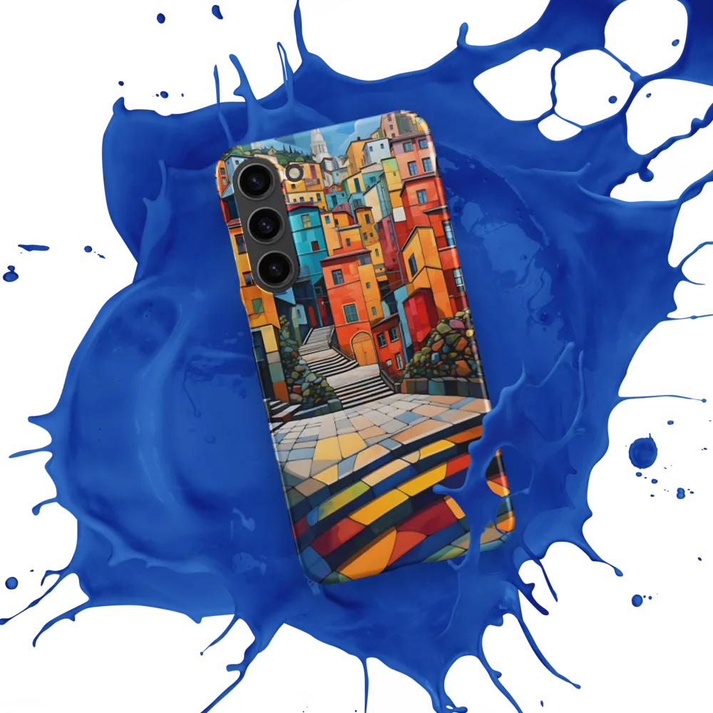 Vibrant Village: A Cubist Journey